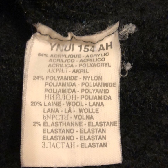 Black French made wool wrap cardigan - Picture 5 of 7